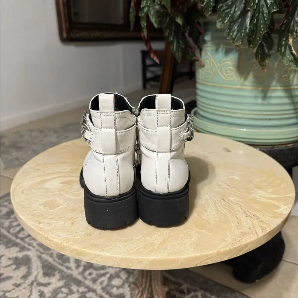 Bundle.       Wonder Nation White Boots with Silver Chain  and  Nike Sneakers.